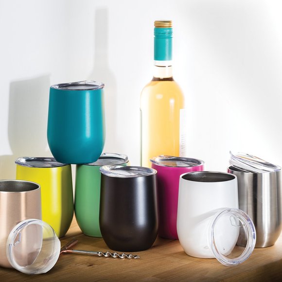 Single Bevi - Insulated Wine Tumbler (Turquoise) - Picture 5 of 6